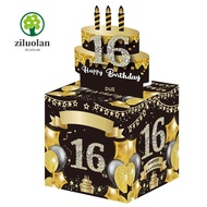 ZILUOLAN Cash Pull Gift Boxs, Happy Birthday Paper Birthday Money Box,  16th 18th 21st Birthday  Cre