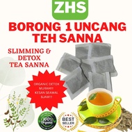 Borong 1 Uncang 100% Asli Daun Senna Uncang 2.5g | Original Sanna Tea |Teh Jati Cina Maki Detox |Teh kurus | Loss weight