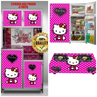 4-DOOR DISH RACK STICKER 1-DOOR FRIDGE STICKER AND STOVE STICKER