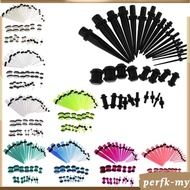 [PerfkMY] 36 Pieces/  Gauges Stretching Kit Acrylic 14G-00G Expander Tapper Plugs Body Jewelry