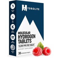 HydroLite Molecular Hydrogen Tablets for Drinking Water with Magnesium | Highest Concentration H2 12