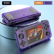 BOYHOM คอนโซลเกมพกพาใหม่ หน้าจอ IPS 3.5 นิ้ว ระบบ Linux RK3326 เครื่องเล่นวิดีโอเกมย้อนยุค แบตเตอรี่