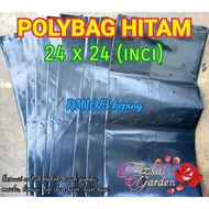 POLYBAG HITAM 24X24 INCI - polibeg