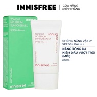 Innisfree Tone Up No Sebum - Tone Up Watering Sunscreen SPF50/PA++++ 60ml Sunscreen Tone Up Sunblock