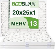 BOOGUAN 20x25x1 MERV13 Pleated AC Furnace Air Filter 4-Pack