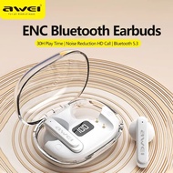 【SG Stock】Awei T86 ENC Bluetooth Earphones Wireless Headset Stereo Earphone With Microphone Gaming Headphone
