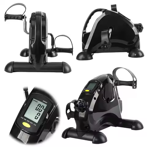 Mini Exercise Bike Peddler Exercise Bike Anti Slip Under Desk Bike Adjustable Portable Pedal Trainer