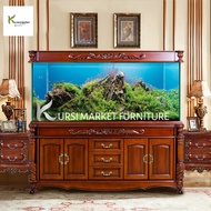 Tempat aquarium ikan arwana kabinet aquarium jumbo mewah kayu jati
