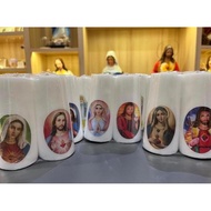 LILIN Long Spiritual Candle with Prayer Verse Picture, Spiritual Picture, 2 Quality (Size 6 x 13cm) 