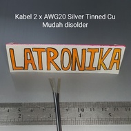 2 x AWG20 Silver Tinned Cu Copper Cable Easy to Solder Per Meter 20AWG x 2 AWG Cable 20 AWG