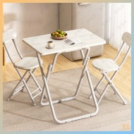 Folding tables and chairs Household small square table simple eating table Foldable dining table