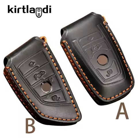 Genuine Leather Car Key Case Cover Shell Fob For BMW X3 X5 X6 F30 F34 F10 F20 G20 G30 G01 G02 G05 F1