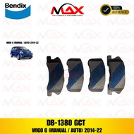 DB 1380 GCT BENDIX BRAKE PAD FRONT TOYOTA WIGO G MANUAL/AUTO 14-22