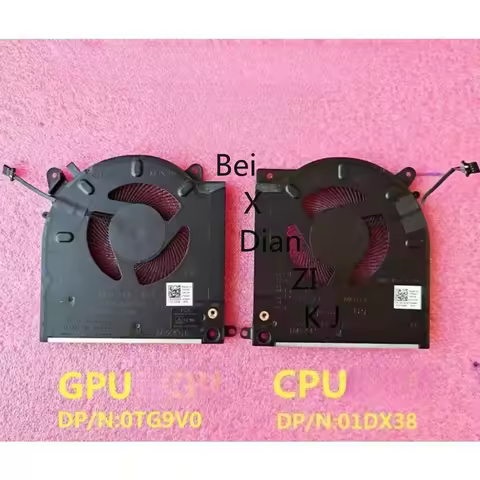 Laptop CPU GPU Cooling Fans For Dell For Alienware M15 R3 M15 R4 Cooler Radiator Fan 0D1X38 0TG9V0 R