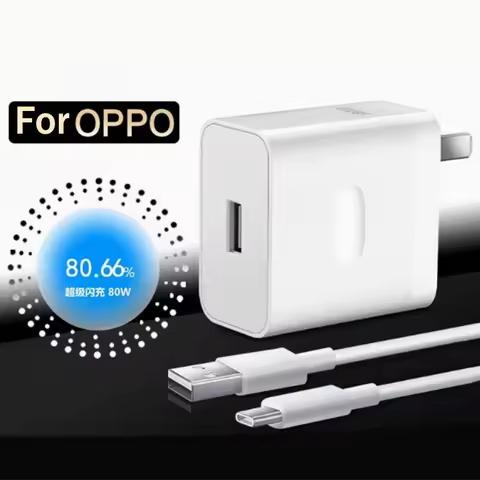 For OPPO 80W SuperVOOC Charger EU/US Fast Charger Adapter Type C Cable For OPPO Find N2 N X4 X5 X6 X