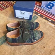 全新正品 sanders Mark Mcnairy 皮底鞋 雕花鞋 學院 迷彩 限量 限定 英國製 手工鞋 百年老牌 皮鞋