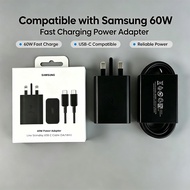 For 60W Super Fast Charger UK Plug Type‑C Power Adapter Compatible with Samsung S24 Ultra S23 S22 S2
