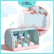 Babymommy👶Yeya Baby Bottle Storage Box Drain Rack Baby Supplies Tableware Dustproof Cover Rack Bottle Drying Rack