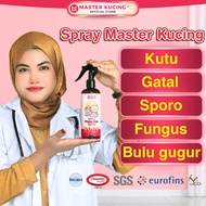 Master Kucing® Spray Kutu Bulu Gugur Sporo Luka Selsema Gatal Fungus Ubat Cacing Vitamin Barang Pets