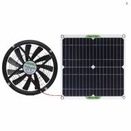 100W Monocrystalline Silicon Solar Panel Solar Film 18V Solar Powered Fan 10-Inch Mini Cooling Ventilator Solar Exhaust Fan Solar Energy Fan for Pet House Toilet