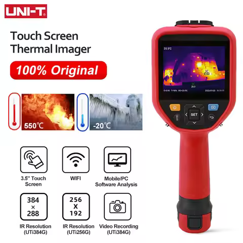 UNI-T Touch Screen Thermal Imager UTi256G UTi384G Manual Focus -20~550℃ Video Recording Enhanced Inf