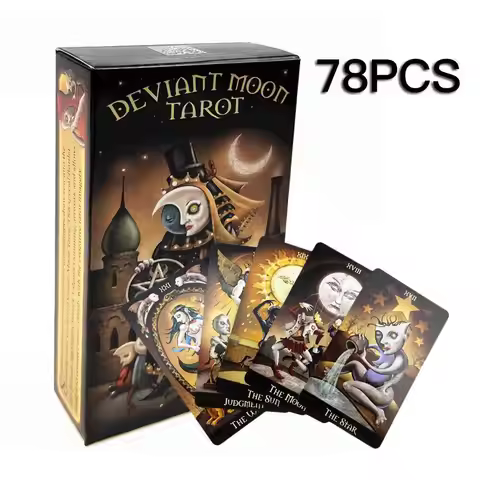 Deviant Moon Tarot Card | Big Size 12*7 cm | Fortune Telling Game | Divination Cards | with Paper Gu