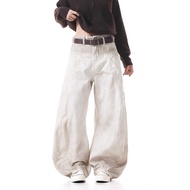 ZBM_Wash Grunge Super Wide Leg Khaki Jeans