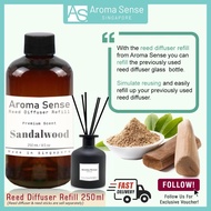 Aroma Sense Sandalwood Scent Reed Diffuser Refill (250ml)