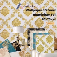 Wallpaper 3D FOAM / Wallpaper Dinding 3D Motif Foam Batik Bunga More
