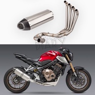 For Honda CBR650F CBR650 CB650F CBR 650 650R Motorcycle Full Exhaust Systems Front Link Pipe Escape Moto Stainless AK R7