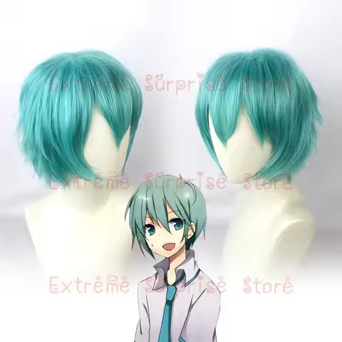 Female Miku Cosplay Wig 110cm Long Short Male Mikuo Cosplay Wig Heat Resistant Synthetic Wig Headwea
