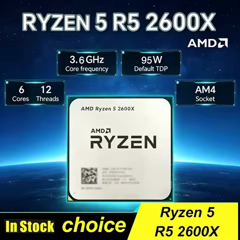 AMD Ryzen 5 2600X R5 2600X 3.6GHz 6-Core 12-Thread High Performance Desktop CPU Processor Socket AM4