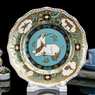 限量英國製Royal Crown Derby 2000年美麗獨角馬骨瓷裝飾盤