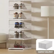 Transparent Plastic Folding Shoe Box Dustproof LB-C0103B/6B