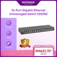 NETGEAR 16 - Port Gigabit Ethernet Unmanaged Switch GS316【2 Years Warranty by NETGEAR】