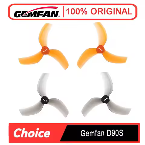 6 Pairs Gemfan D90S 90mm (3.5") 3-Blade PC Props (3×1.5mm Holes) - High-Efficiency for RC Freestyle/