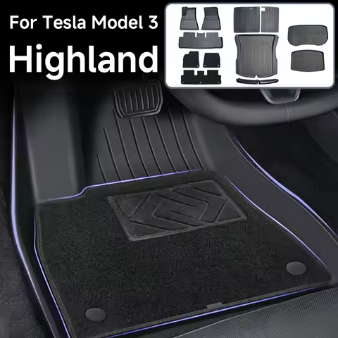 For Tesla Model 3 Highland Accessories TPE Floor Mat Cargo Liner Waterproof Trunk Mat for Tesla Mode