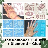 Inai Putih Sticker / White Henna Sticker / White Henna Tatoo / Red henna Tatto / Inai putih Tattoo /