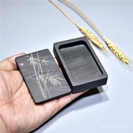 Original Palm Gem Small Case She Inkstone Four Treasures of the Study Rectangular Sutra Inkstone Wat