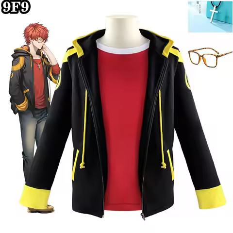707 Cosplay Costume Mystic Messenger Saeyoung Choi Cosplay Zipper Jacket Luciel Seven Hoodies 707 T-