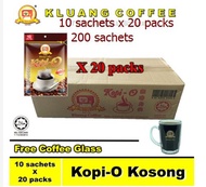 Kluang Black Coffee Kopi-O (10 Sachets X 20 Packs)
