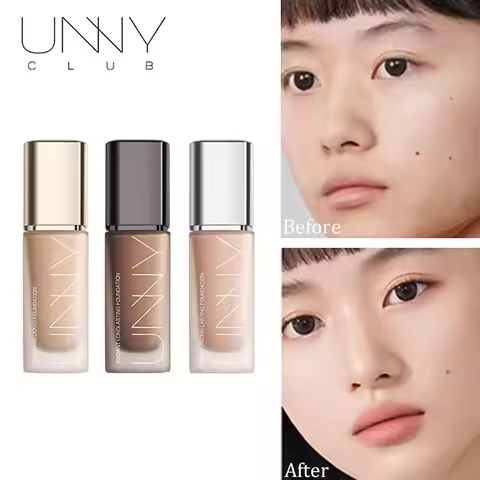 UNNY Liquid Foundation Concealer Matte Moisture Oil Control Long-lasting Full Coverage Dark Circle F