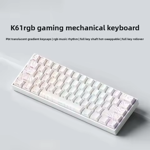 Bluetooth 2.4G Wireless Mechanical Keyboard 60 Percent 61 Keys RGB Gaming Keyboards PC Mobile Phone 