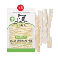Bok Bok ขนมน้องหมา กระดูกปลา 500 กรัม 3 ซอง เหมาะกับน้องหมาชอบเคี้ยว ไขมันต่ำ บำรุงไขข้อกระดูก เสริม