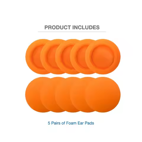 Foam Ear Pads Cushion 5 Pairs For JLAB Rewind 2, Rewind Wireless Retro Headphones etc, 4-5mm Thickne