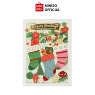 MINISO Christmas Praise Collection Hollowed Gold Stamping Holographic Greeting Card Kartu Natal Ucap