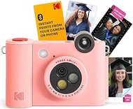 KODAK Smile+ Wireless Digital Instant Print Camera with Effect-Changing Lens, 2x3 Sticky-Backed Phot