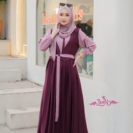 Gamis Dress laura ity crepe by zahin / gamis wanita terbaru by zahin