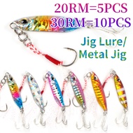 [istimewa hari ini]Memancing Akra Jig Tenggiri Fishing Lure Luminous Metal Kurodai Jig Fast Slow Starlit  Jig Kaido Jig 10g 15g 20g 30g with Double Hook for Sea Freshwater fish  钓鱼配件 钓鱼假饵 路亚假饵