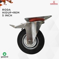 5" rubber wheels with brakes 5" trolley wheels with brakes 5" Caster wheels with brakes